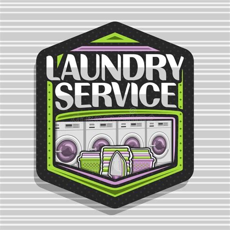 Vector Logo for Laundry Service Stock Vector - Illustration of font, element: 134621033