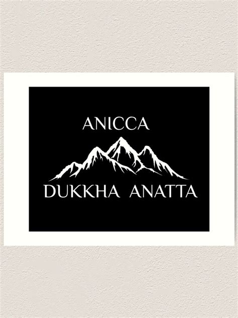 "Anicca dukkha anatta, theravadan buddhism" Art Print for Sale by ChinwonArt | Redbubble