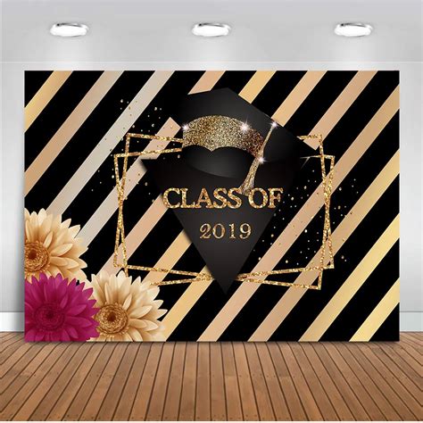 Neoback Class of 2019 backdrop for Photography Graduation Party Decoration Banner Congratulation ...