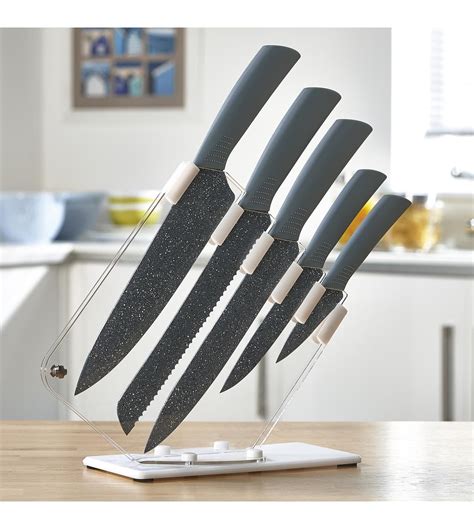 Image for 5-Piece Granite Knife Set With Acrylic Block from studio ...