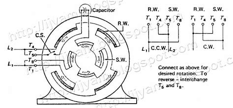 Schematic Diagram Of A Capacitor Start Motor