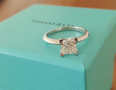 Tiffany & Co. 1.19ct I/VS1 Princess Cut Diamond Solitaire Engagement R ...