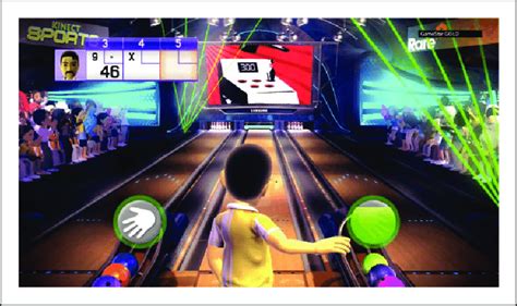 The Kinect Sports bowling game featuring the lane and the avatar ...