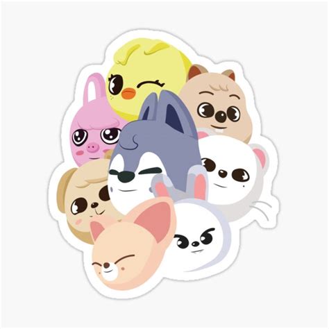 "SkzOO CharacterS" Sticker for Sale by sarrahdarcey | Redbubble