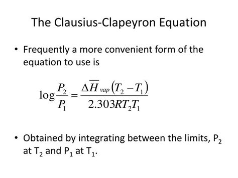 PPT - Useful Equations - The Clapeyron Equation PowerPoint Presentation - ID:6803105