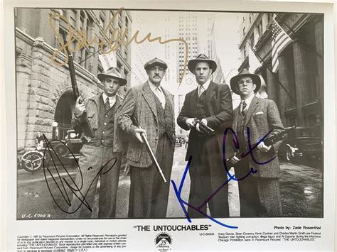 The Untouchables cast signed original 1987 vintage movie photo | EstateSales.org