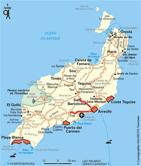 Detailed Map Of Lanzarote