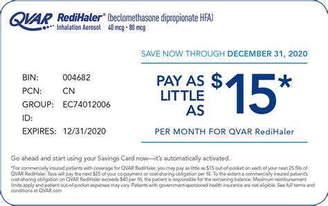 Savings Card | QVAR® RediHaler™ (beclomethasone dipropionate HFA)