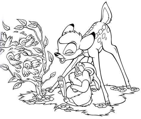 Walt Disney Coloring Pages - Bambi & Thumper - Walt Disney Characters Photo (40227287) - Fanpop