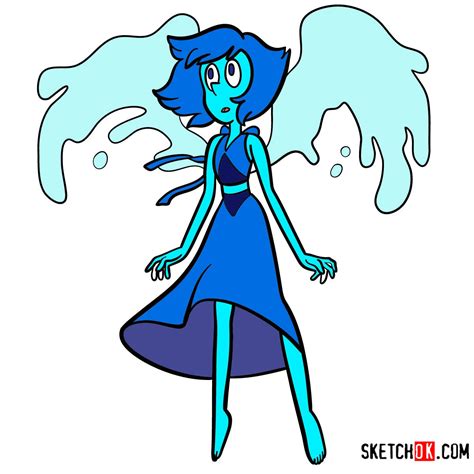 How to draw Lapis Lazuli | Steven Universe - Sketchok easy drawing guides