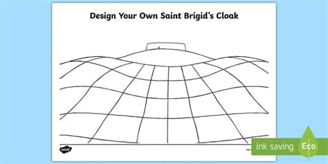 Design Your Own St Brigid's Cloak Worksheet (teacher made)