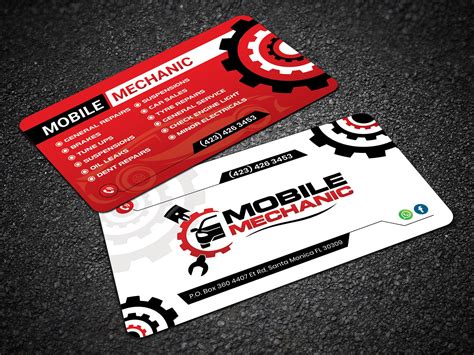 Mobile Mechanic Business Card Design Business Card Printable - Etsy