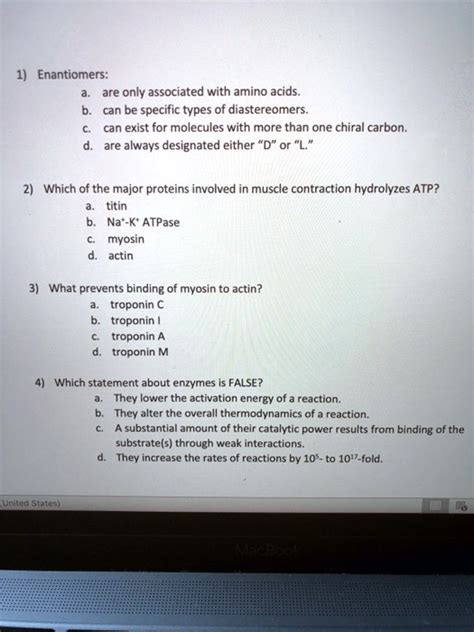 SOLVED: Enantiomers: are only associated with amino acids: can be ...