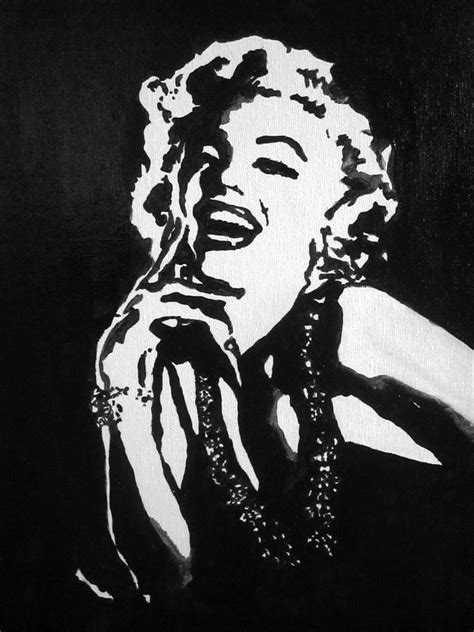 Marilyn Monroe In Light And Shadow Painting by Hannah Ostman