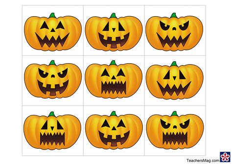 Halloween Pumpkin Pattern Activities. TeachersMag.com