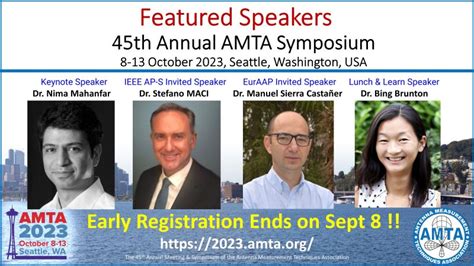 AMTA - Antenna Measurement Techniques Association on LinkedIn: Featured Speakers