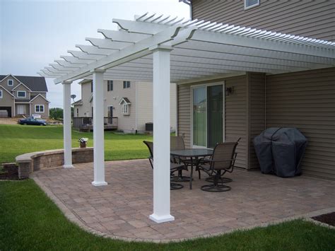 DIY Attached Vinyl Pergola Kit with 7in square columns. Visit our ...