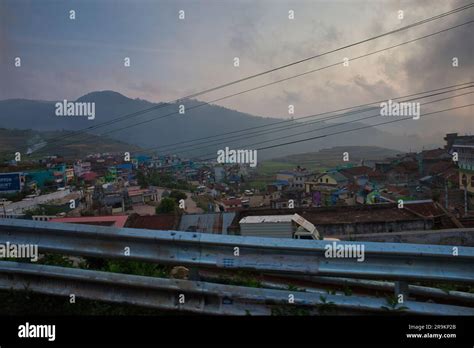 Beautiful rural village Poombarai View Over The Misty Clouds. Poombarai is a scenic village in ...