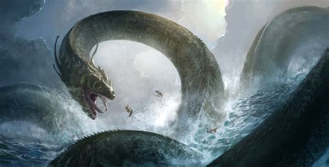 Jörmungandr_ The World Snake by Edouard Groult : r/ImaginaryLeviathans