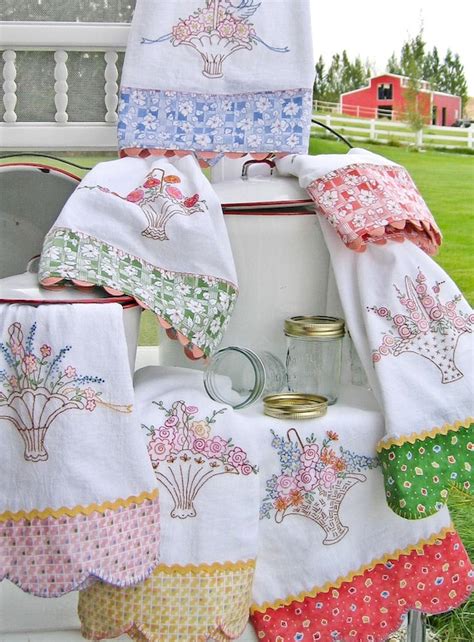 Grandma's Tea Towels embroidery pattern by Meg Hawkey of