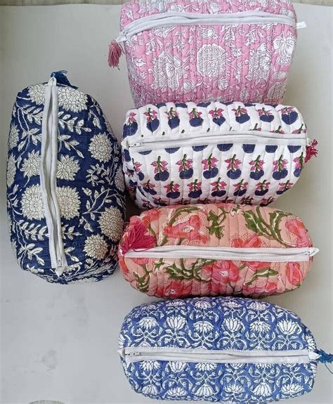 Printed Makeup Bag, Indian Block Print, Cute Bags, Looks Cool, Cotton ...