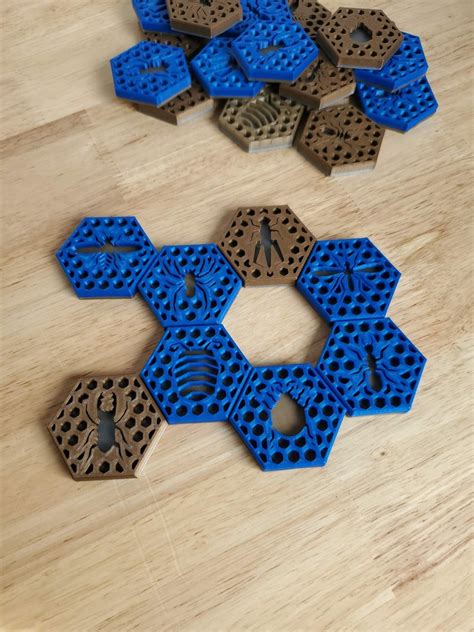 Hive Board Game With Expansions 3d Printed Two Tone 3d Models - Etsy