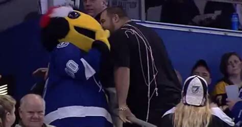 Tampa Bay Lightning Mascot Video: Watch Bruins Fan Mix It Up with ...