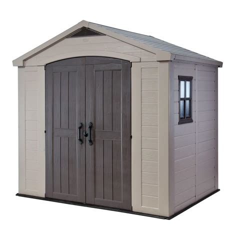 Keter Factor 8 ft. x 6 ft. Outdoor Storage Shed-213039 - The Home Depot