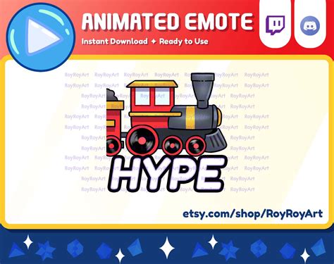 Twitch Emote Animated HYPE TRAIN / Stream Sub Emoji Animated - Etsy Singapore