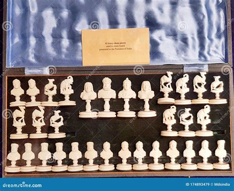 Chess Pieces Build of Ivory Editorial Stock Image - Image of position ...