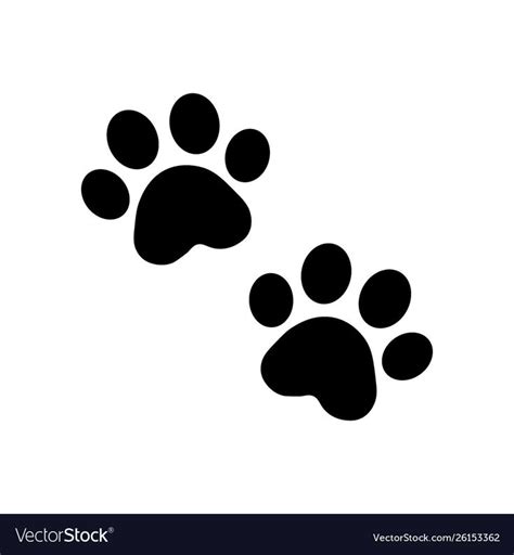 Dog paw vector image on VectorStock | Dog paw drawing, Dog paw tattoo ...