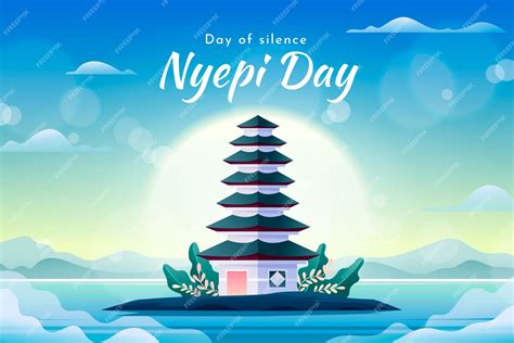 Premium Vector | Gradient nyepi celebration background