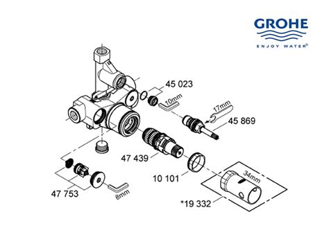 Shower spares for Grohe mixer valve - 34211 000 | Grohe 34211 000 | National Shower Spares