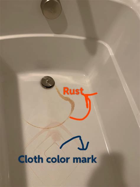 Rust/color stain removal from bathtub : r/fixit
