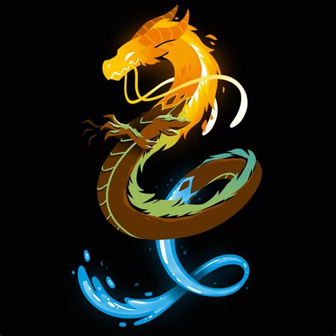 The elements represented in one beautiful dragon 🐉| Get the black "Elemental Dragon" t-shirt ...