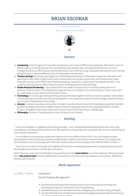 Landscaper Resume Samples and Templates | VisualCV