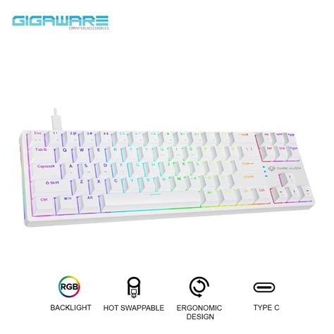 Dark Alien K710 RGB Hot-Swappable Mechanical Gaming Keyboard Detachable ...