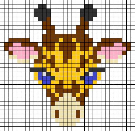 #Pixel #Hama #Beads #Pyssla #PuntoCroce #CrossStitch #Animali #Zoo #Animals #Giraffa #Giraffe ...