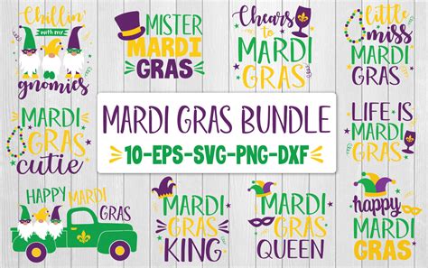 Mardi Gras Quotes Bundle Svg By All About Svg | TheHungryJPEG