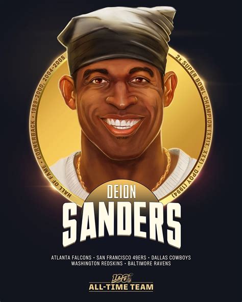 #NFL: @deionsanders is one of the 7 cornerbacks selected to the #NFL100 All-Time Team!... #Big4 ...