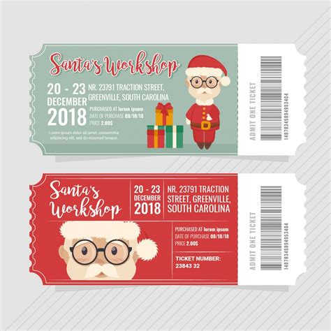 Browse Our Sample of Christmas Party Ticket Template | Party tickets ...