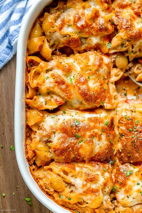 Cheesy Baked Pasta Recipe with Creamy Meat Sauce – Baked Pasta ...