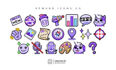 Twitch Reward Icons Pack 2.0 - SilverLyons