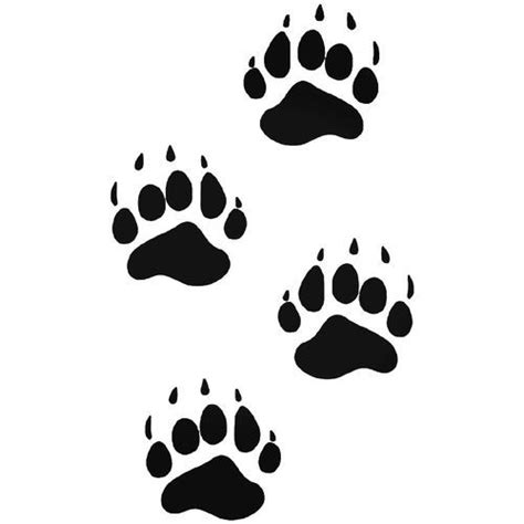 Black Bear Paws Prints Sportsman Decal | Bear paw print, Bear paw tattoos, Bear paws