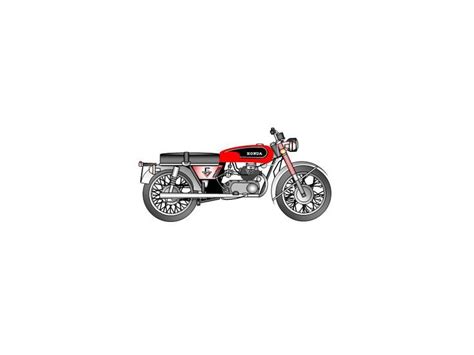 A Honda CB175 circa 1972. This picture was created using the Drawing ...