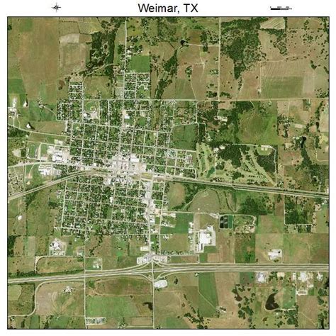 Aerial Photography Map of Weimar, TX Texas