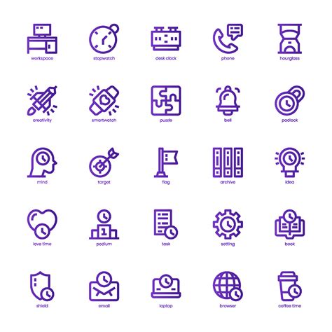 Productivity icon pack for your website, mobile, presentation, and logo ...