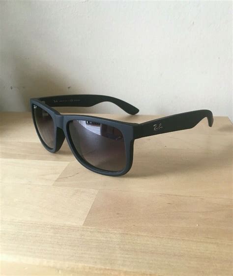 Ray Ban Justin Polarized Grey Gradient Sunglasses RB4165 622/8G 54 ...