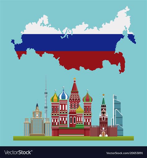 Russia travel poster Royalty Free Vector Image