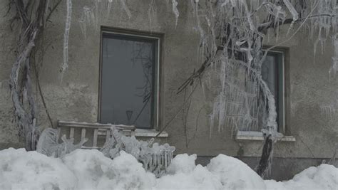 Icicles On A House Stock Footage Video 5690885 - Shutterstock